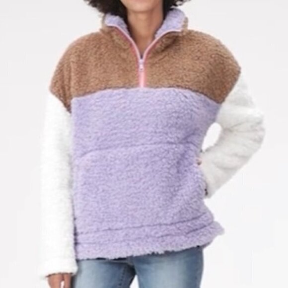 Colorblock Sherpa Teddybear Fleece Gap Medium - Picture 2 of 7